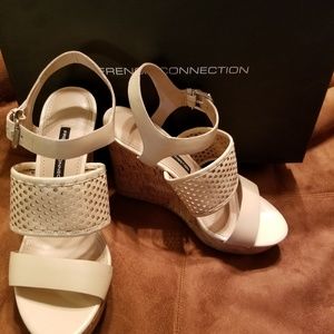 French Connection wedged with 4in heel